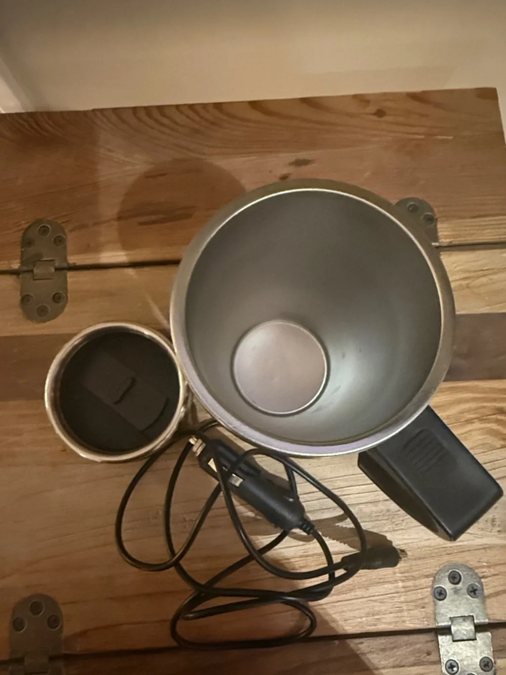 Red Travel Car Mug with Power Cord - Portable Heated Cup
